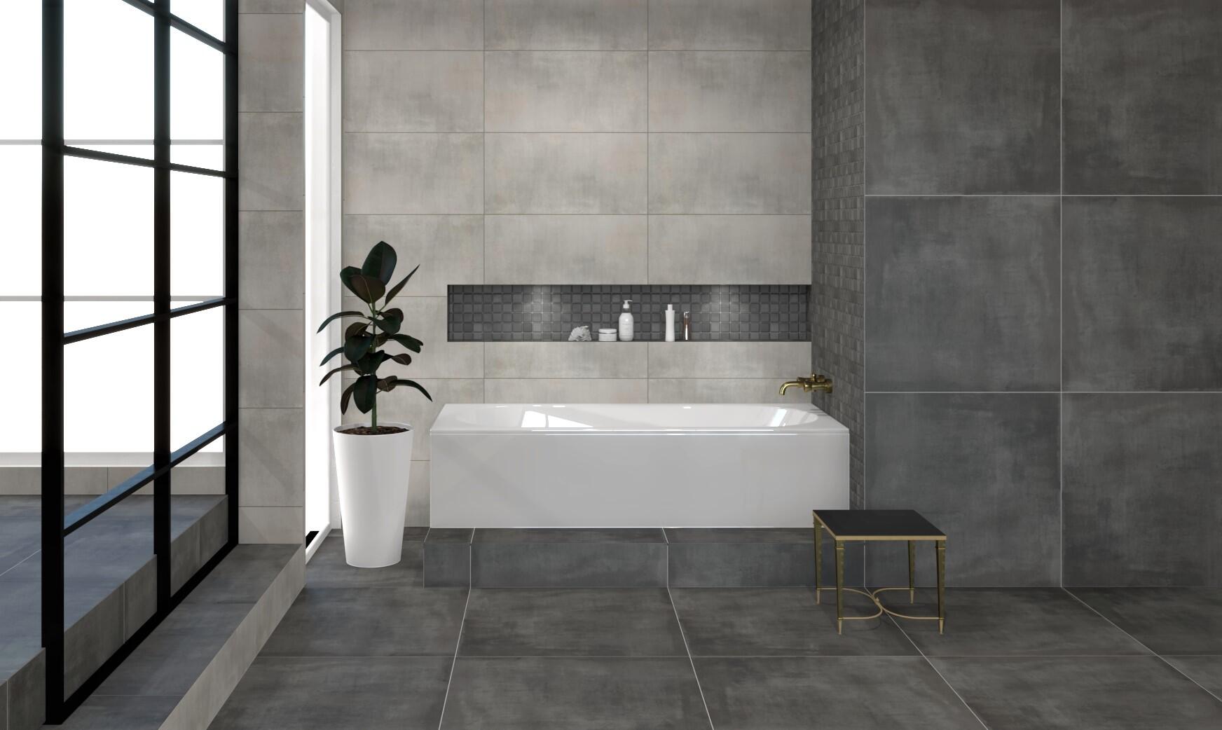 Villeroy & Boch Spotlight Antraciet mat 80x80