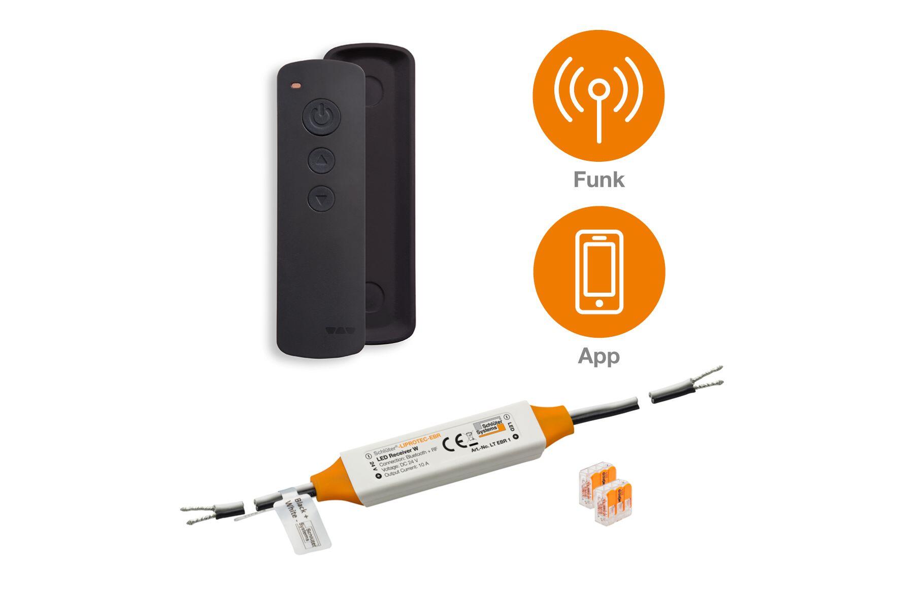 Schlueter LIPROTEC-EBR W bluetooth-receiver met aansluitkabel 24V