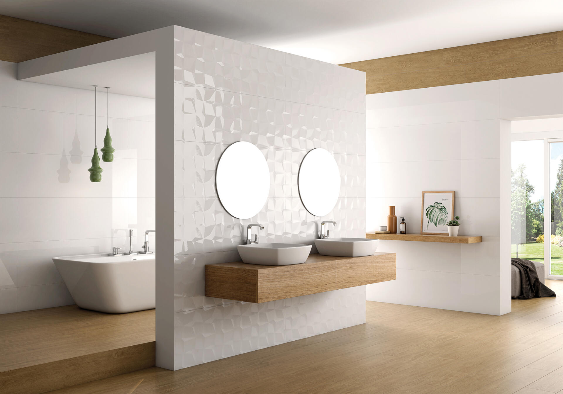 Saloni Vantage Wit mat 40x120