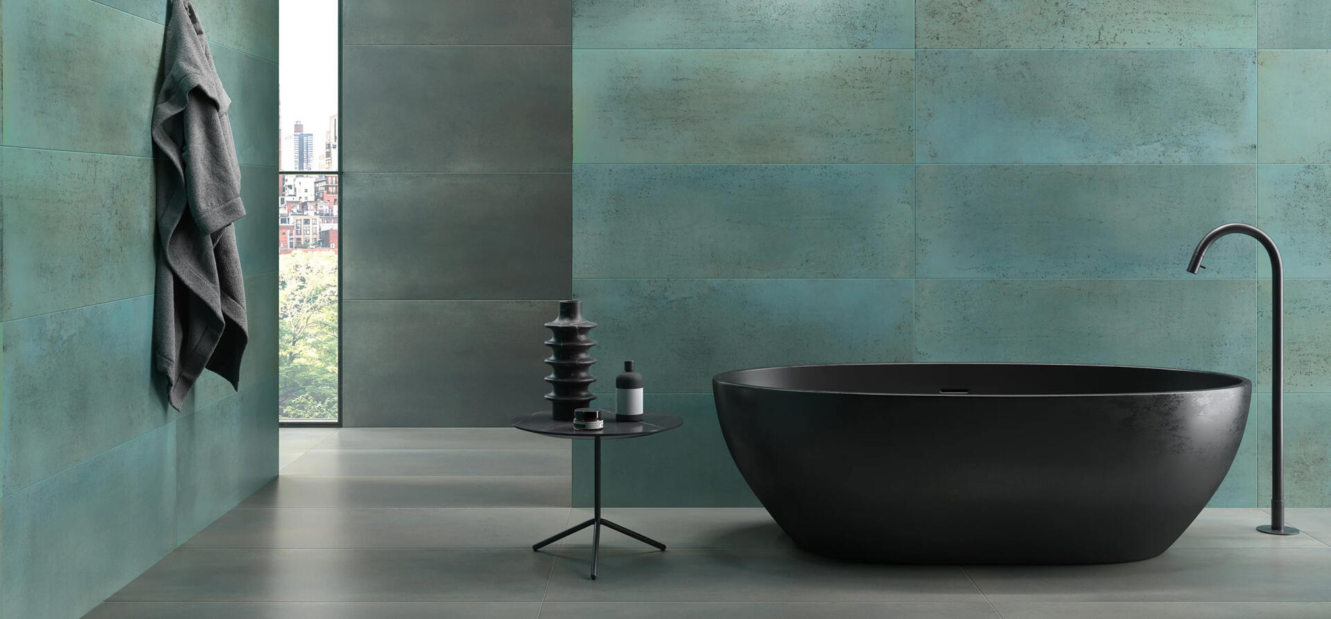 Villeroy & Boch Metalcraft Blauw mat 40x120