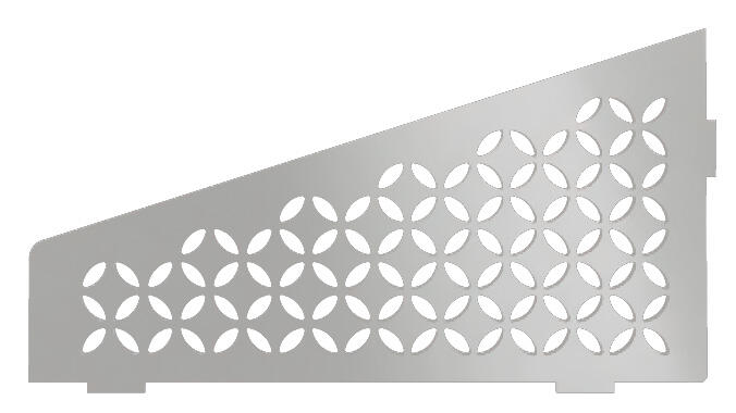 Schlueter SHELF-E S3 154x295mm Planchet design FLORAL alu structuur-gecoat beigegrijs TSBG
