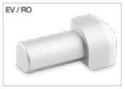 Schlueter RONDEC-EB buitenhoek 90 gr. RVS geborsteld H=10mm