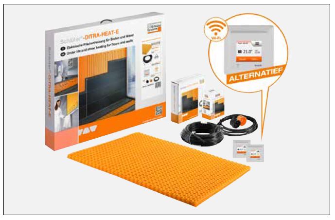Schlueter DITRA-HEAT-E volledige set S2 ontkoppeld 3,2 m2 verwarmd
