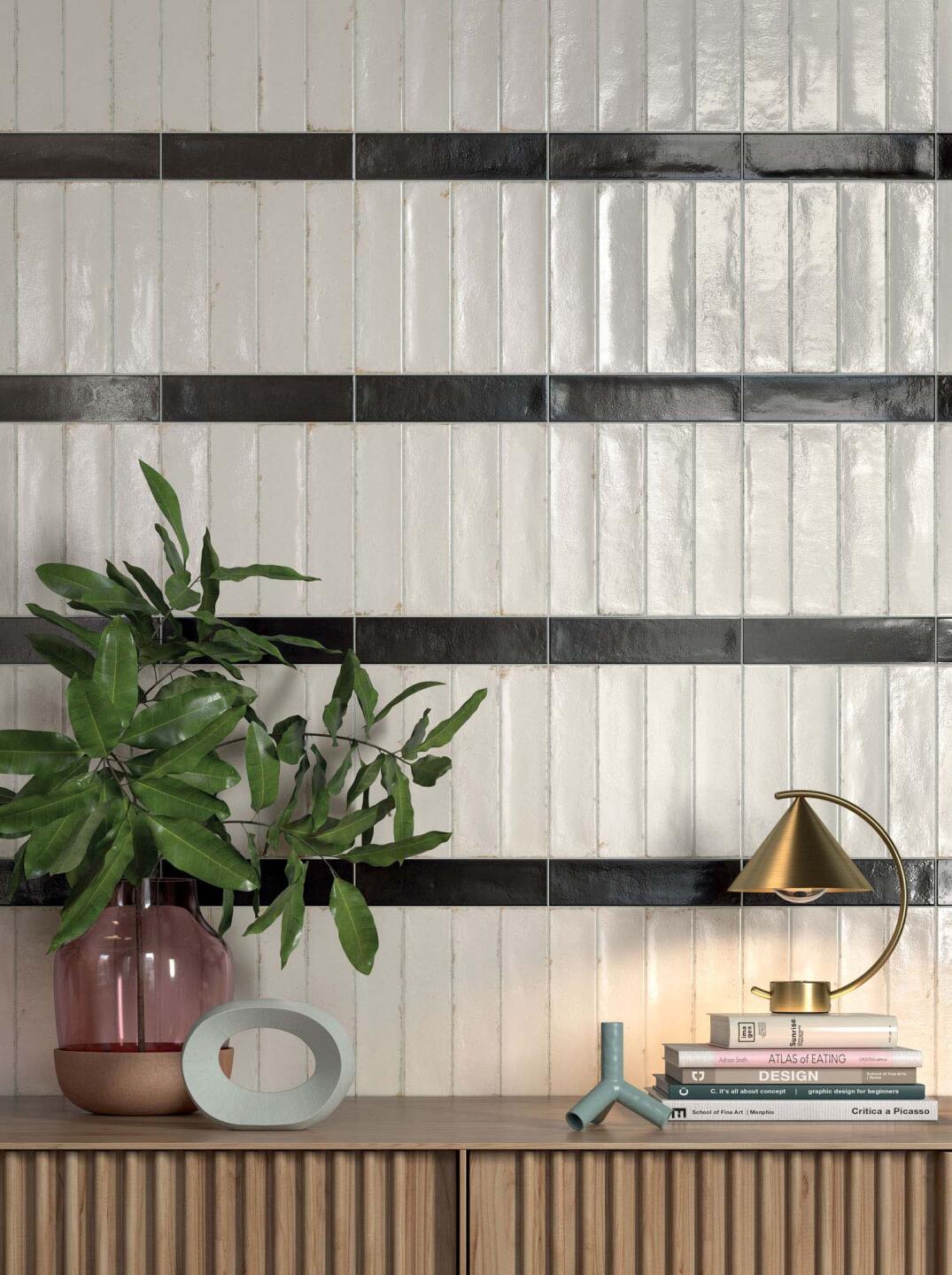 Panaria Workshop Zwart glans 6x24