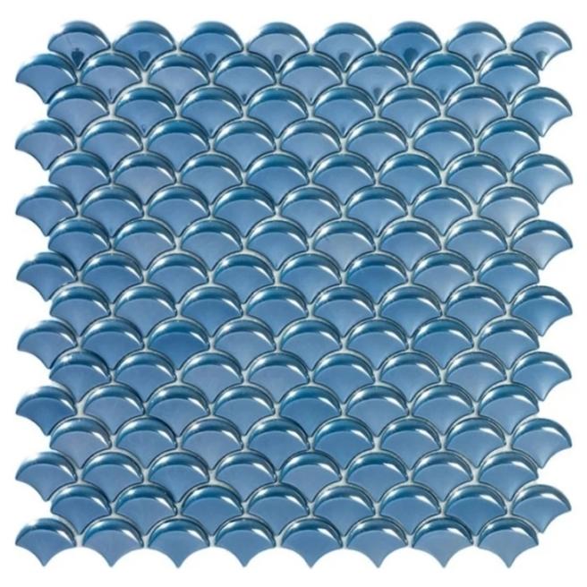 Grandeur Glass Blauw glans 32x32