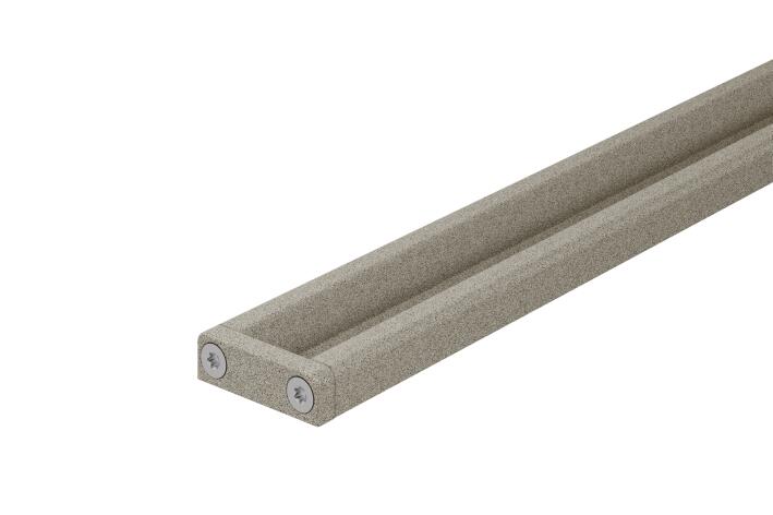 Schlueter KERDI-LINE-VARIO hol afwateringsprofiel alu structuur-gecoat steengrijs TSSG D9 Cove L=1200mm