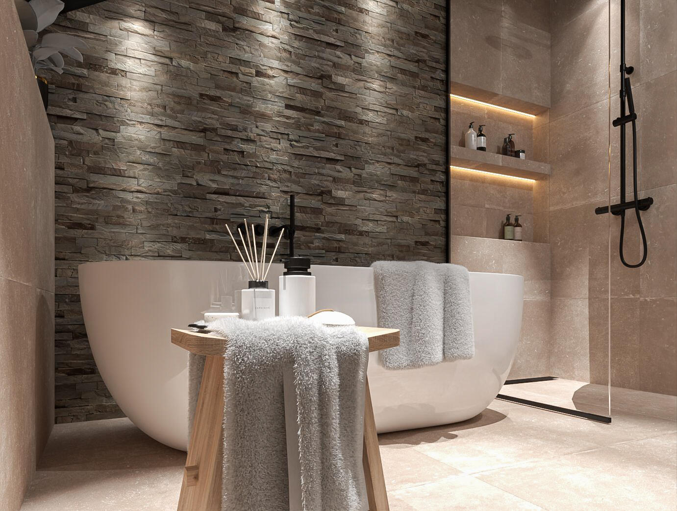 Stabigo Stone Panel Grijs 15x50