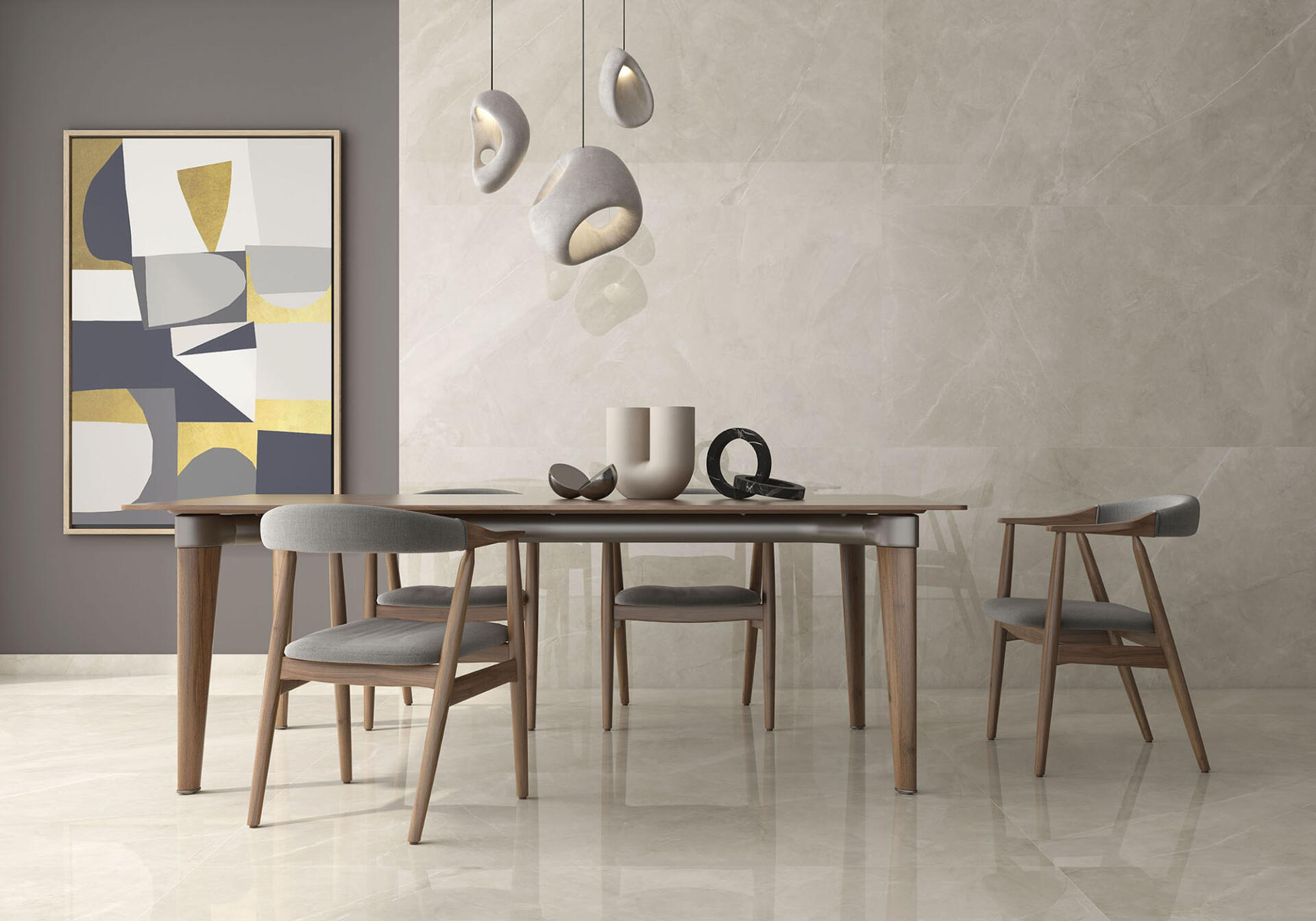 Geo Tiles Magda Grijs glans 60x120