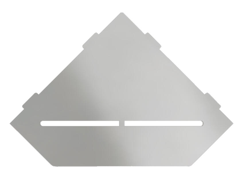 Schlueter SHELF-E S2 195x195mm Planchet design PURE roestvast staal geborsteld