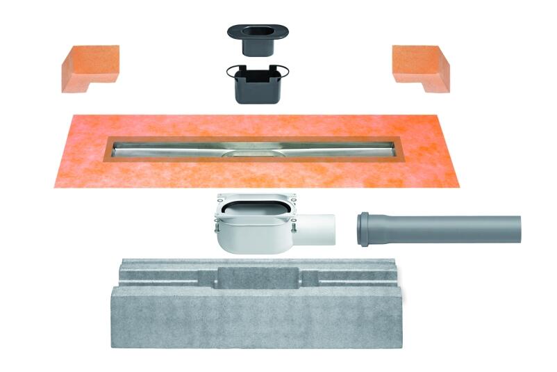 Schlueter KERDI-LINE horizontaal DN50 reukslot RVS V4A lijnafvoergoot L= 700 mm