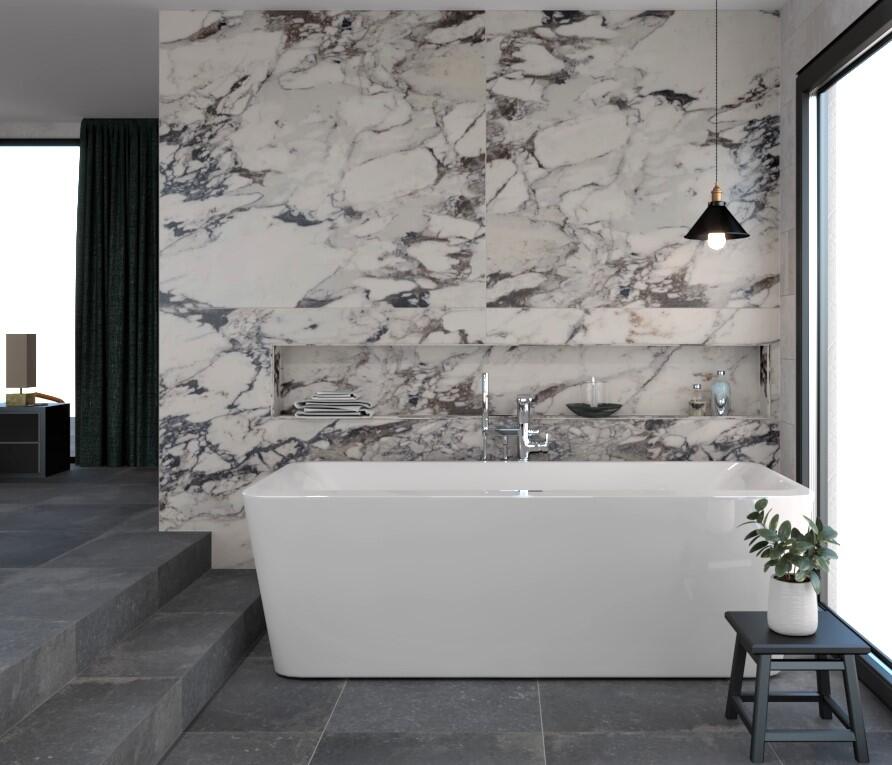 Marazzi italie Grandemarble Wit glans 120x240