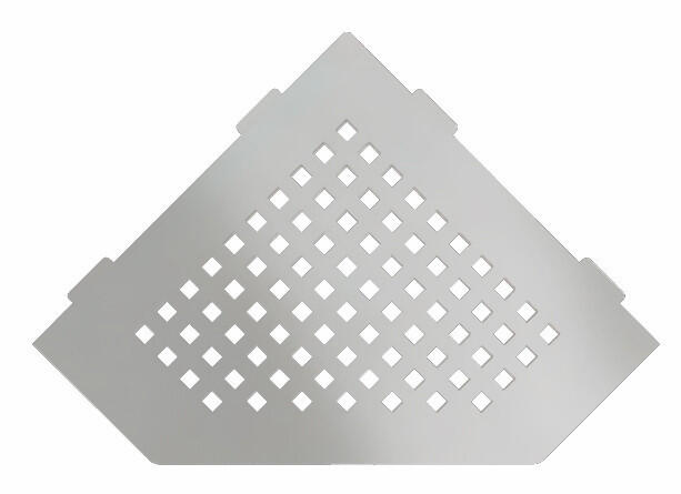 Schlueter SHELF-E S2 195x195mm Planchet design SQUARE alu structuur-gecoat grijs TSG
