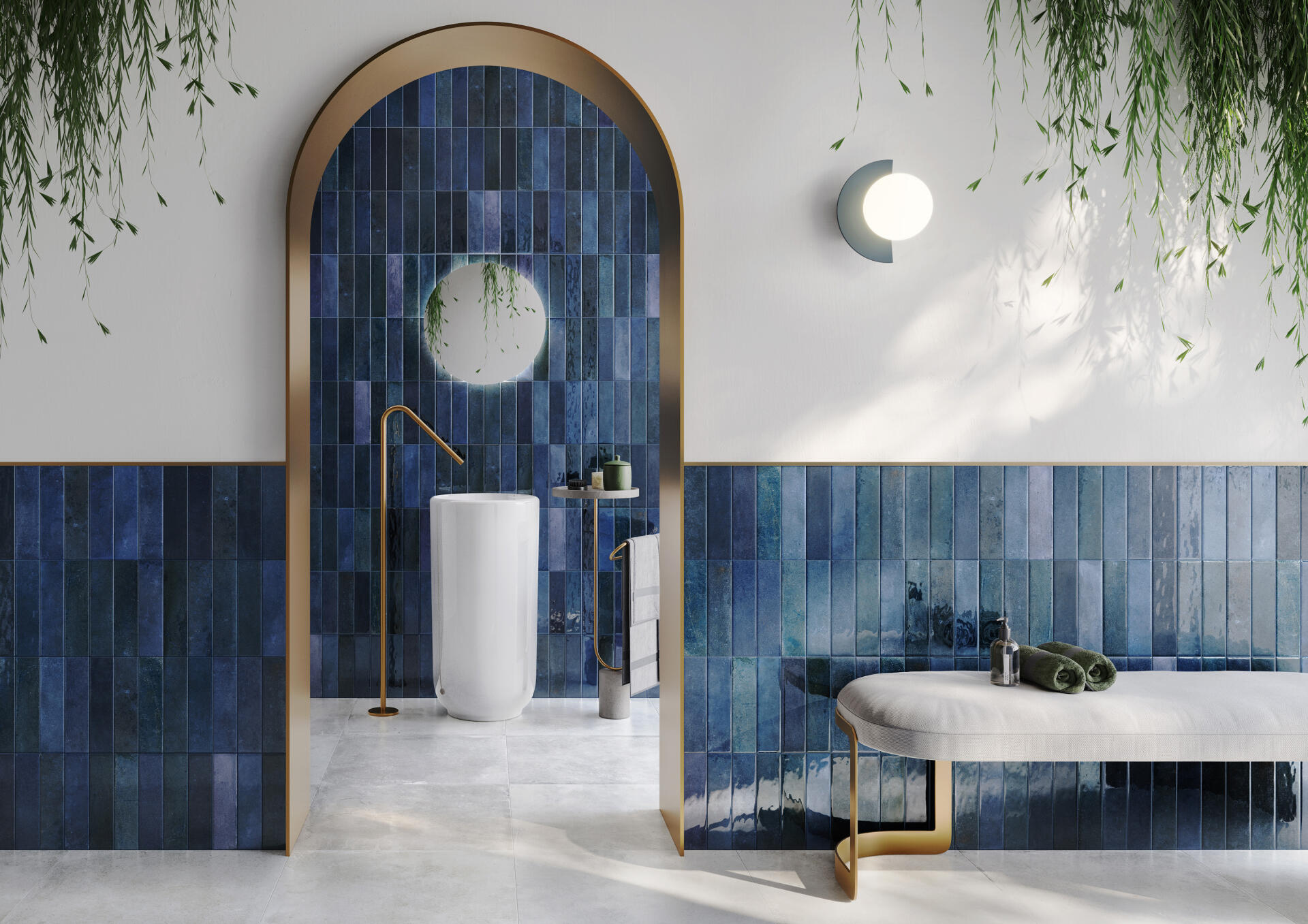 Rak Portofino Blauw glans 7x26