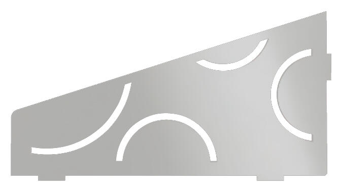 Schlueter SHELF-E S3 154x295mm Planchet design CURVE alu structuur-gecoat donker antraciet TSDA