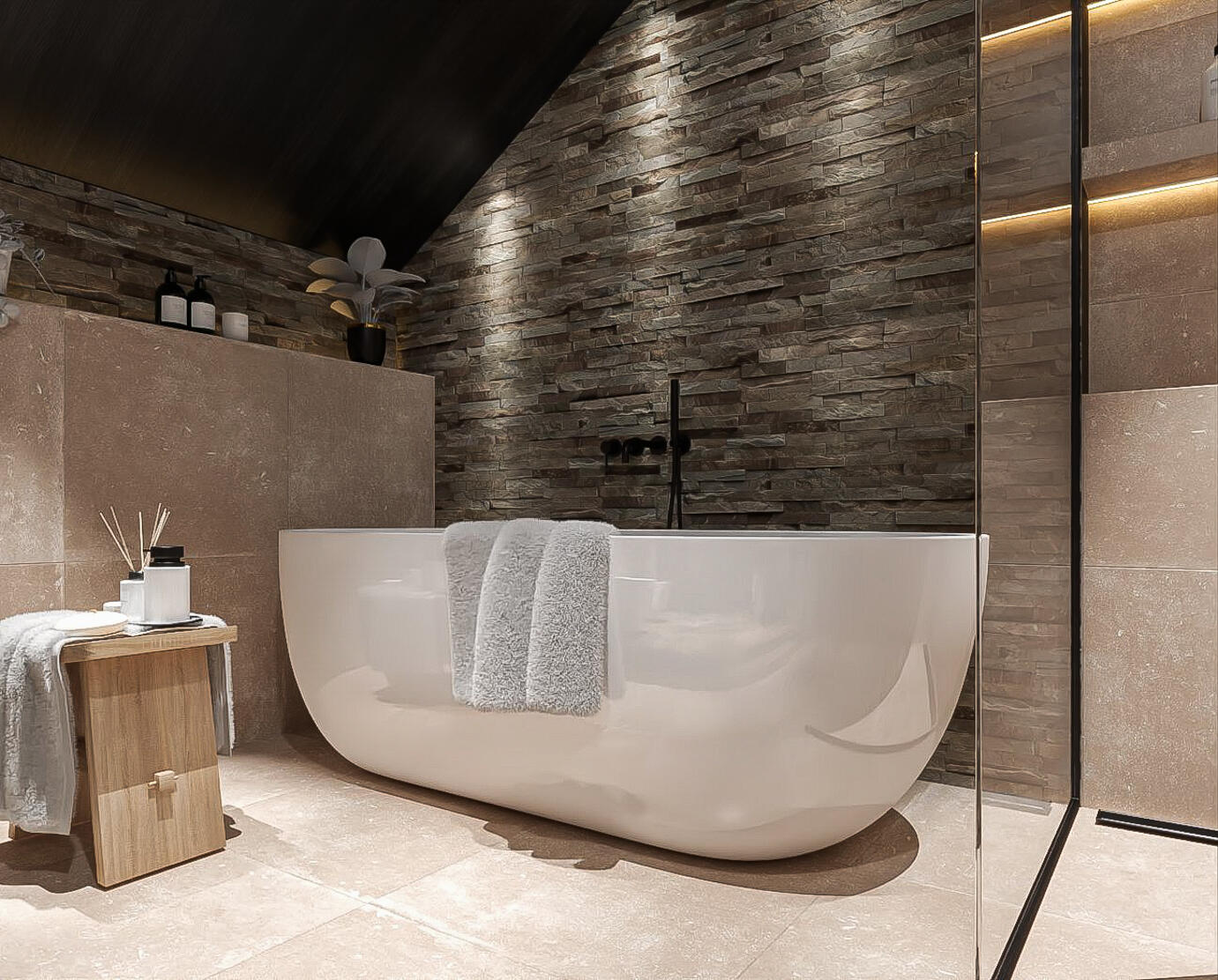 Stabigo Stone Panel Grijs 15x50