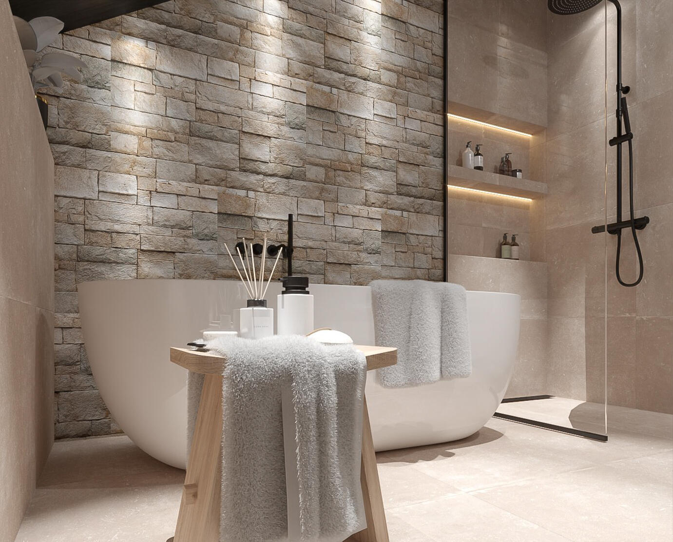 Stabigo Stone Panel Creme 25x50