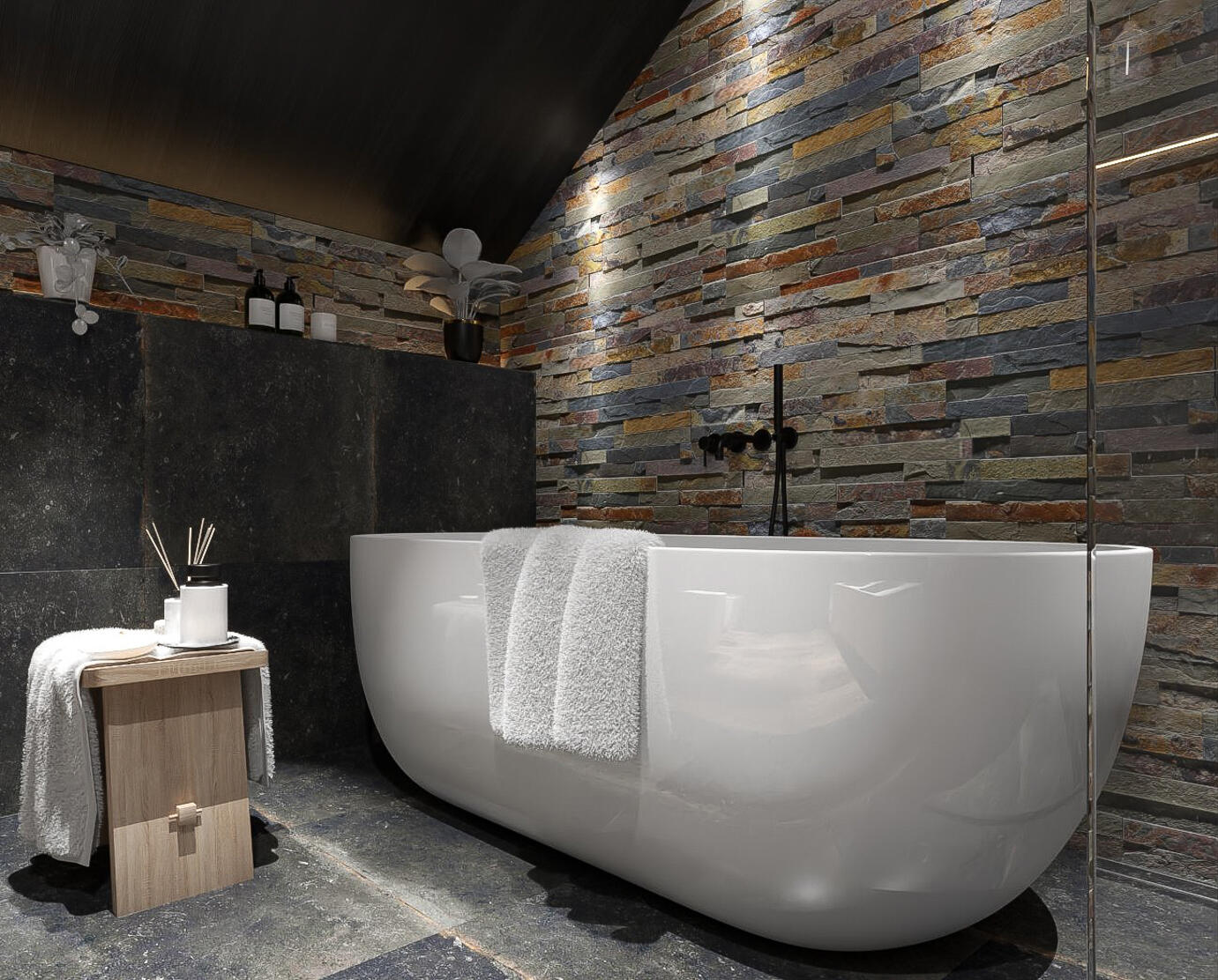 Stabigo Stone Panel Grijs 16x50