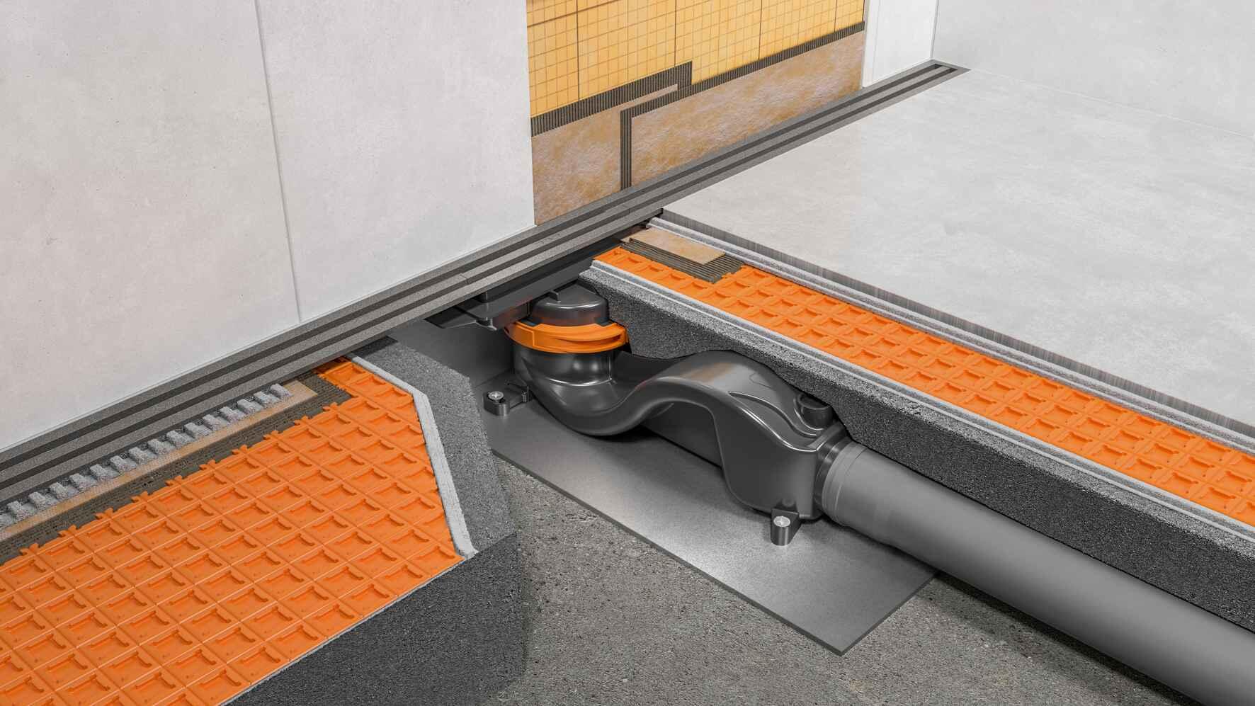 Schlueter KERDI-LINE-VARIO H DN50 G5 horizontale afvoer
