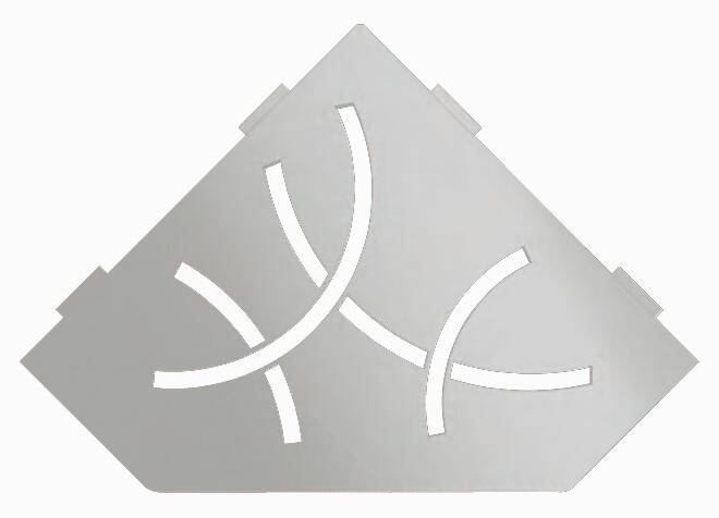 Schlueter SHELF-E S2 195x195mm Planchet design CURVE alu met kleurcoating grafietzwart mat MGS