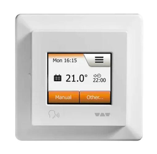 Schlueter DITRA-HEAT-E-R6 touchscreen thermostaat met twee externe sensoren, wifi en spraakbesturingsfunctie