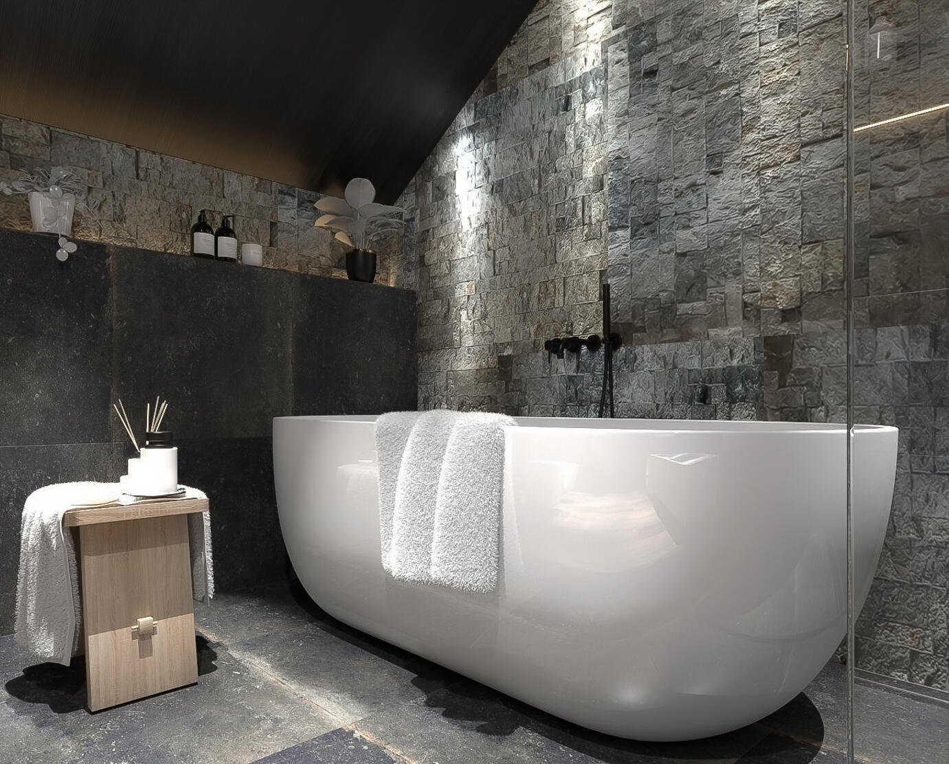 Stabigo Stone Panel Grijs 25x50