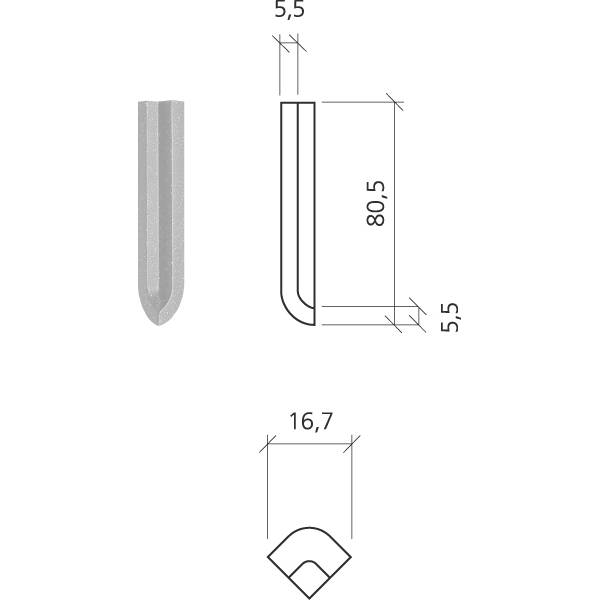 Mosa Softline Grijs mat 2x8