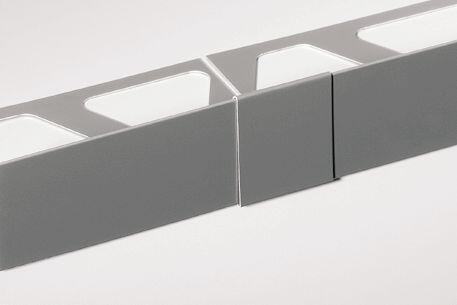 Schlueter BARA-RT verbindingsstuk randprofiel grijs metallic H=25/40mm
